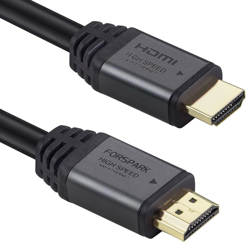 Forspark Prime High Speed HDMI Cable With Ethernet Metal Black Case 40 Feet